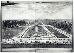 Perspektiv udsigt over haven i Vaux-le-Vicomte